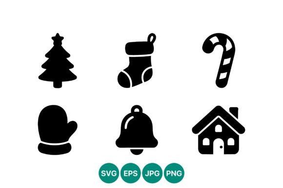 Black Christmas Icons Vector: A Versatile Graphic Design Asset for Seasonal Editorial Work