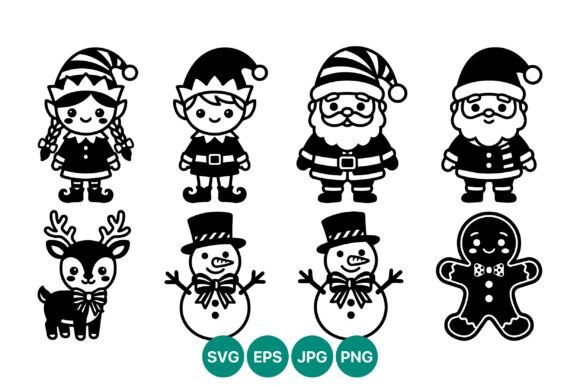 Christmas Characters Clip Art for Digital Sellers