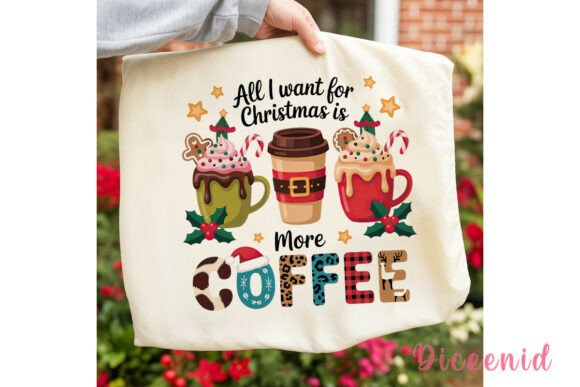 Christmas Coffee Holiday PNG Clipart: A Festive Illustration for Local Business Branding