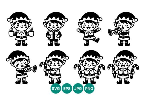 Christmas Elf Vector Art Set Review for Digital Sellers
