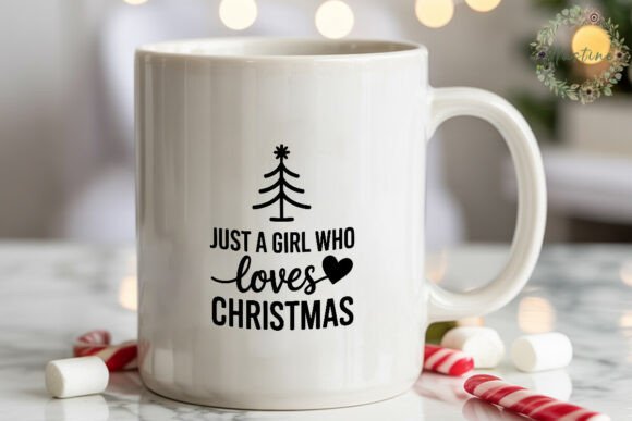 Christmas Girl Love Sublimation Design: A Festive Illustration for Handmade Creations