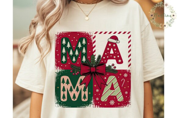 Christmas MAMA Letters PNG Clipart: A Festive Graphic Design Asset for Content Creators