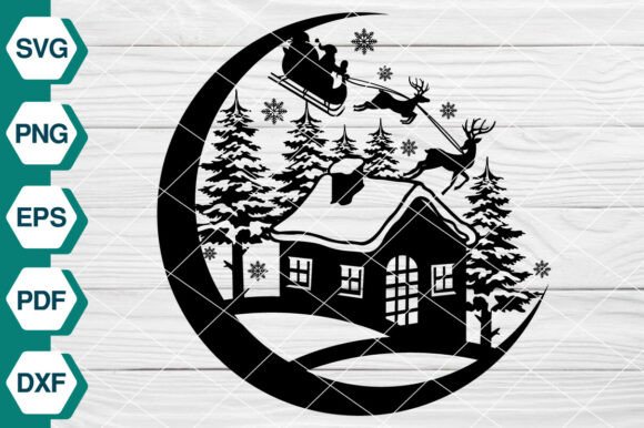 Christmas Scene SVG, Merry Christmas-582: A Polished Illustration for Content Creators