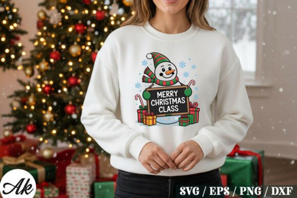 Merry Christmas Class SVG Design: A Festive Illustration for Crafters