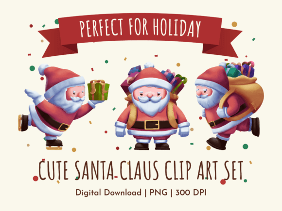 Santa Claus Clip Art Set – Christmas PNG: A Designer’s Practical Take