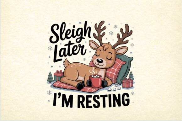 Sleigh Later I’m Resting Christmas PNG – A Festive Freebie for Creative Projects